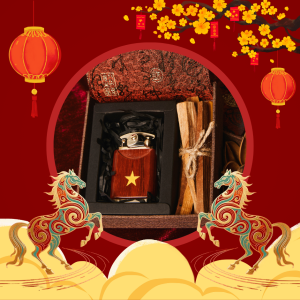 Combo Bật lửa gỗ sao vàng & Palo Santo