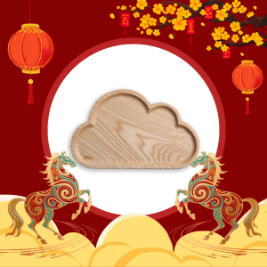 Wooden Cloud Shape Tray