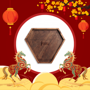 Hexagonal Wooden Tray