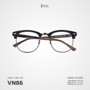 Square Frame With Half Wooden Glasses