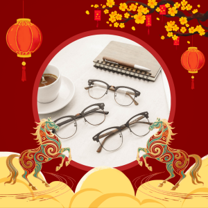 Gọng Kính Vuông Nửa Viền Gỗ VN