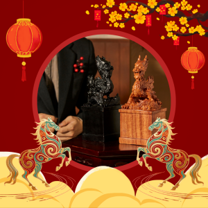 Tượng Rồng Gỗ Hương Đỏ